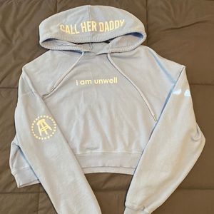 Call her daddy cropped hoodie